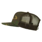 Camouflage Cotton Flat Bill Trucker Cap