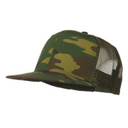 Camouflage Cotton Flat Bill Trucker Cap