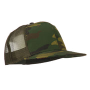 Camouflage Cotton Flat Bill Trucker Cap