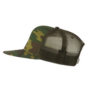 Camouflage Cotton Flat Bill Trucker Cap