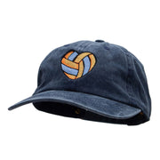 Volleyball Heart Embroidered Unstructured Cotton Cap