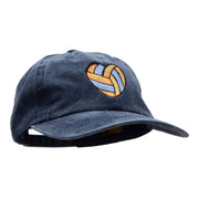 Volleyball Heart Embroidered Unstructured Cotton Cap