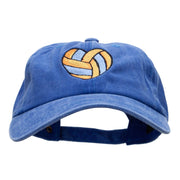 Volleyball Heart Embroidered Unstructured Cotton Cap