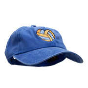 Volleyball Heart Embroidered Unstructured Cotton Cap