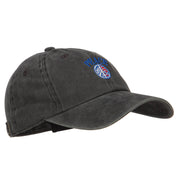 Peace with USA Flag Embroidered Unstructured Cap