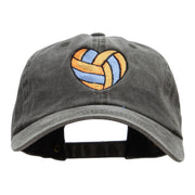 Volleyball Heart Embroidered Unstructured Cotton Cap