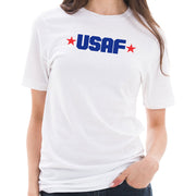 Patriotic USAF Graphic Design Unisex Short Sleeve Cotton Jersey T-Shirt