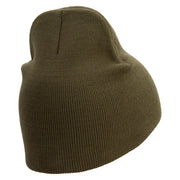 Great Wall Of China Embroidered 8 inch Acrylic Short Blank Beanie - Olive OSFM