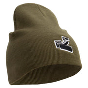 Great Wall Of China Embroidered 8 inch Acrylic Short Blank Beanie - Olive OSFM