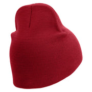 Great Wall Of China Embroidered 8 inch Acrylic Short Blank Beanie - Red OSFM