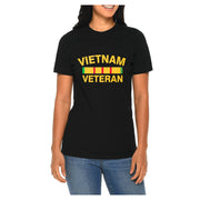 Vietnam Veteran Stripe Graphic Design Deluxe Jersey T-Shirt