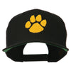 Image of a Paw Embroidered Flat Bill Cap