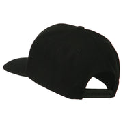 Image of a Paw Embroidered Flat Bill Cap