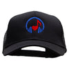 Music Love Note Embroidered High Profile Mesh Cap