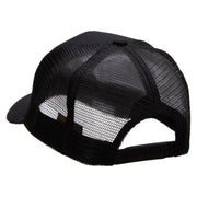 Music Love Note Embroidered High Profile Mesh Cap