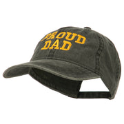 Proud Dad Letters Embroidered Washed Cotton Cap