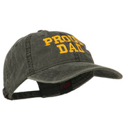 Proud Dad Letters Embroidered Washed Cotton Cap