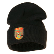 Happy Kwanzaa Badge Embroidered Knitted Long Beanie