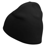 Mount Fuji Logo Embroidered 8 Inch Knitted Short Beanie - Black OSFM