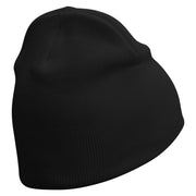 Mount Fuji Logo Embroidered 8 Inch Knitted Short Beanie - Black OSFM