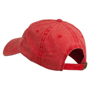 Christmas Poinsettia Flower Embroidered Washed Dyed Cap