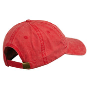 Christmas Poinsettia Flower Embroidered Washed Dyed Cap