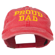 Proud Dad Letters Embroidered Washed Cotton Cap