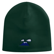 Mount Fuji Logo Embroidered 8 Inch Knitted Short Beanie - Green OSFM