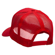 Music Love Note Embroidered High Profile Mesh Cap