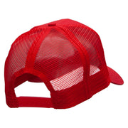 Music Love Note Embroidered High Profile Mesh Cap