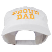 Proud Dad Letters Embroidered Washed Cotton Cap