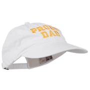 Proud Dad Letters Embroidered Washed Cotton Cap