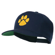 Image of a Paw Embroidered Flat Bill Cap