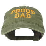 Proud Dad Letters Embroidered Washed Cotton Cap