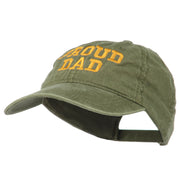 Proud Dad Letters Embroidered Washed Cotton Cap