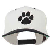 Image of a Paw Embroidered Flat Bill Cap