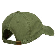 Christmas Poinsettia Flower Embroidered Washed Dyed Cap