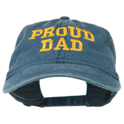 Proud Dad Letters Embroidered Washed Cotton Cap