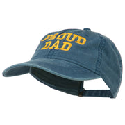 Proud Dad Letters Embroidered Washed Cotton Cap