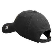 U.S. Army 3rd Armored Division Embroidered Washed Solid Pigment Dyed Cotton Twill Brass Buckle Cap - Black OSFM