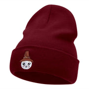 Pioneer Cat Hat Embroidered Long Knitted Beanie