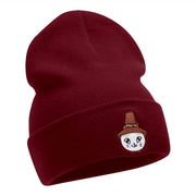 Pioneer Cat Hat Embroidered Long Knitted Beanie