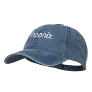 Phoenix Embroidered Washed Buckled Cap