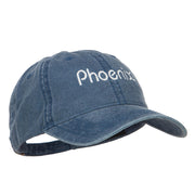 Phoenix Embroidered Washed Buckled Cap