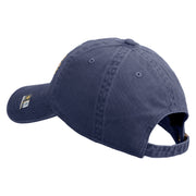 U.S. Army 3rd Armored Division Embroidered Washed Solid Pigment Dyed Cotton Twill Brass Buckle Cap - Navy OSFM