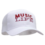 Music Life Embroidered Solid Cotton Prostyle Twill Mesh Cap