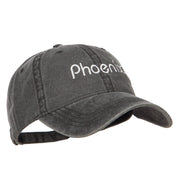 Phoenix Embroidered Washed Buckled Cap