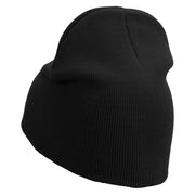 Egypt Pyramind Logo Embroidered 8 inch Acrylic Short Blank Beanie - Black OSFM