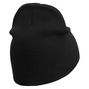 Egypt Pyramind Logo Embroidered 8 inch Acrylic Short Blank Beanie - Black OSFM