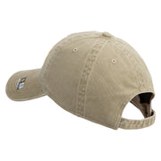 U.S. Army 3rd Armored Division Embroidered Washed Solid Pigment Dyed Cotton Twill Brass Buckle Cap - Khaki OSFM